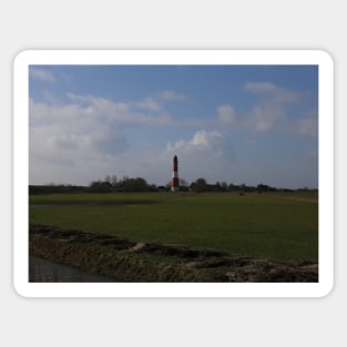 Light House on Pellworm from Afar Sticker